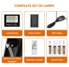 YOBOLIFE LM-3200 solar lighting floodlight, equivalent to 200WLED cold light source floodlight, is used in courtyards, squares and warehouses Item Picture